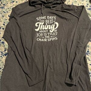 Gildan Dark Gray Graphic Long Sleeve Tee